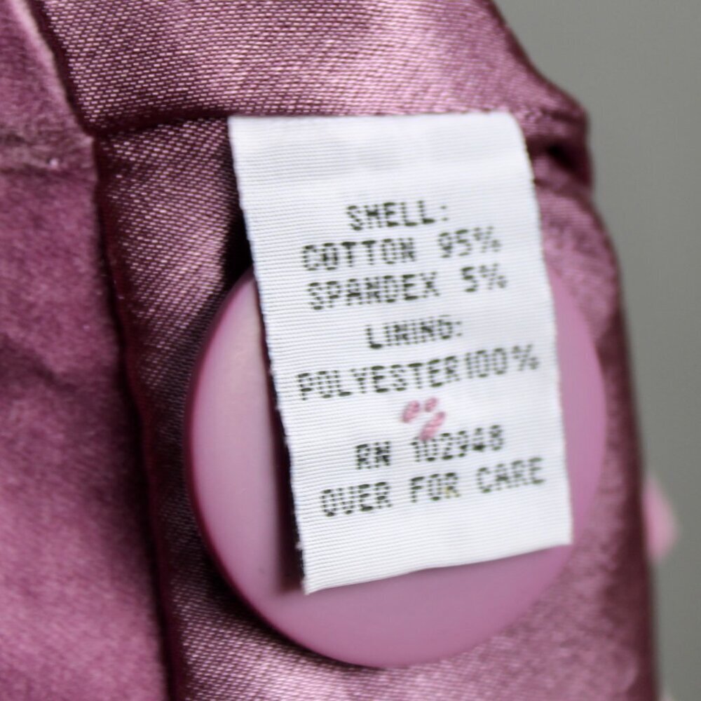 Tulle Vintage Y2K Purple Velvet Asymmetrical Large Button-Up Pencil Skirt Sz 8 - Picture 4 of 5